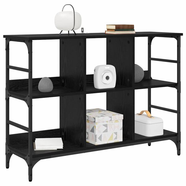 vidaXL Служебен шкаф Черно 102 x 32 x 73.5 см Инженерно дърво