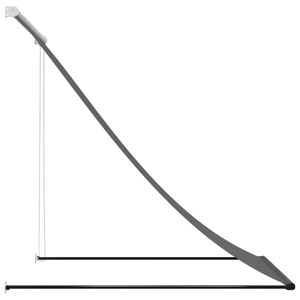 vidaXL Прибираща се тента, антрацит, 100x150 см, плат и стомана