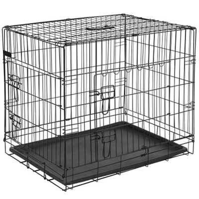 @Pet Dog Транспортна клетка за куче метална 50,8x30,5x35,5 см черна