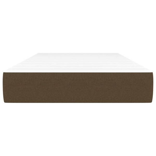 vidaXL Матрак покет пружини, за деца, тъмнокафяв, 80x160 см, текстил