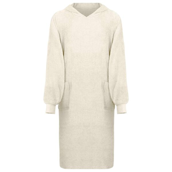 vidaXL Одеяло с качулка KINN Крем XL Памук