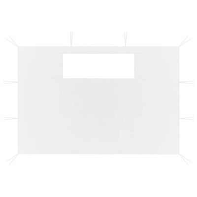 vidaXL Стени за шатри с прозорци, 2 бр, бели