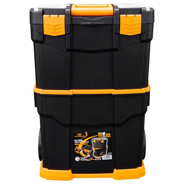 vidaXL Подвижна кутия за инструменти, 460x280x677 мм, PP