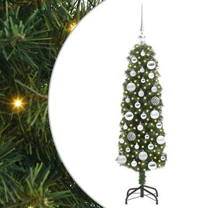 vidaXL С изкуствено коледно дърво с 150 LED светодиода Зелен 120 cm