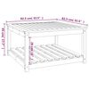 vidaXL Градинска маса, сива, 82,5x82,5x45 см, борово дърво масив