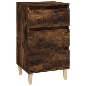 vidaXL Нощно шкафче, опушен дъб, 40x35x70 см, инженерно дърво