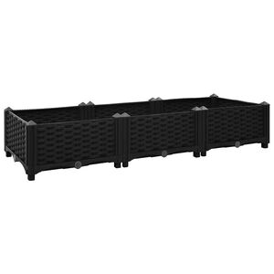 vidaXL Повдигната леха, 120x40x23 см, полипропилен