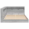 vidaXL Легло с библиотека Сив сонома 160 x 200 cm Инженерно дърво