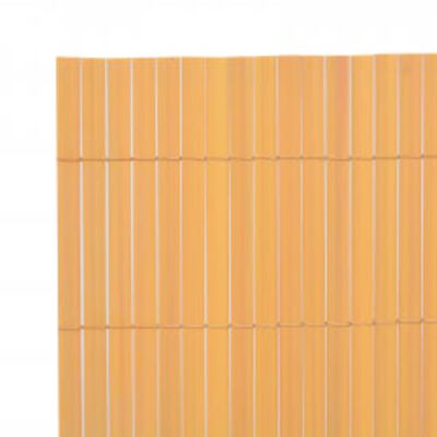 vidaXL Двустранна градинска ограда, 90x400 см, жълта