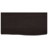 vidaXL Стенен рафт тъмнокафяв 60x30x(2-4) см обработен масивен дъб