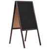 vidaXL Двустранна черна дъска, кедрово дърво, свободностояща, 40x60 см