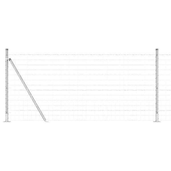 vidaXL Ограда с пост Сребрист 1 x 25 m Стомана
