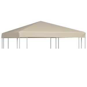 vidaXL Покрив за шатра, 310 г/м&sup2;, 3x3 м, бежов