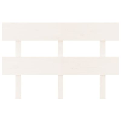 vidaXL Горна табла за легло, бяла, 138x3x81 см, бор масив