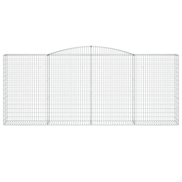 vidaXL Габионни кошници арка 9 бр 400x50x160/180 см поцинковано желязо