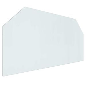 vidaXL Стъклена плоча за камина Прозрачен 120 x 60 cm Стъкло