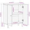 vidaXL Страничен шкаф 60x33x75 см манго масивно дърво