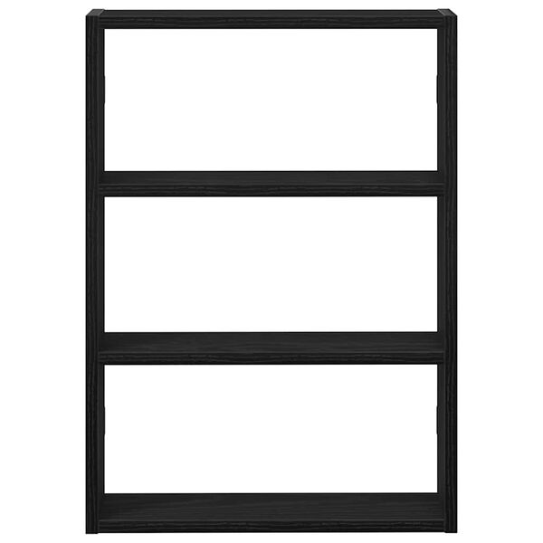 vidaXLS Стенен рафт черен 43x9x60 cm Инженерна дървесина