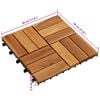 vidaXL Плочка за decking 10 pcs Кафяво 30 x 30 cm Дърво от Акация