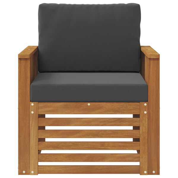 vidaXL Комплект дивани за открито Естествен 71 x 63 x 73 см