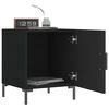 vidaXL Нощно шкафче, черно, 40x40x50 см, инженерно дърво