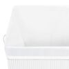 vidaXL Бамбуков кош за пране с една секция, бял, 83 л