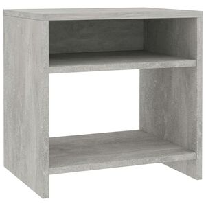 vidaXL Нощно шкафче, бетоново сиво, 40x30x40 см, инженерно дърво