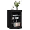 vidaXL Сайдборд с LED светлини, черен, 41x37x67 см