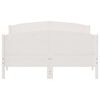 vidaXL Рамка за легло без матрак, бял, 135x190 см, бор масив