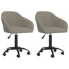 vidaXL Въртящи се трапезни столове, 2 бр, светлосиви, кадифе