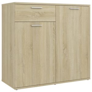 vidaXL Бюфет, дъб сонома, 80x36x75 см, инженерно дърво