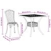 vidaXL Комплект градинска маса 3 pcs Бяло Лят алуминий