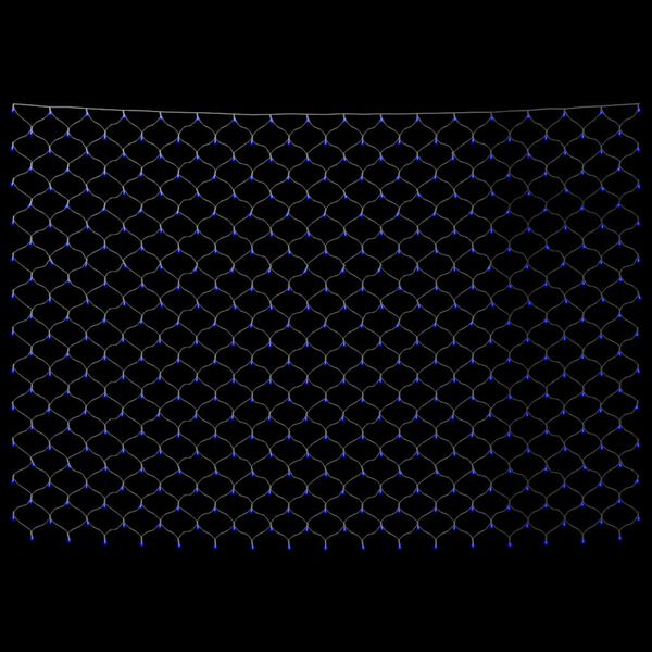 vidaXL Коледна светеща мрежа, синя, 3x3 м, 306 LED, за закрито/открито