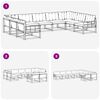 vidaXL Комплект дивани за открито 9 pcs Натурален и Крема