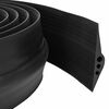 vidaXL Уплътнение за Гаражна Под Черно 78 x 14 мм 1 м EPDM гума
