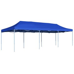 vidaXL Сгъваема парти шатра, 3x9 м, синя