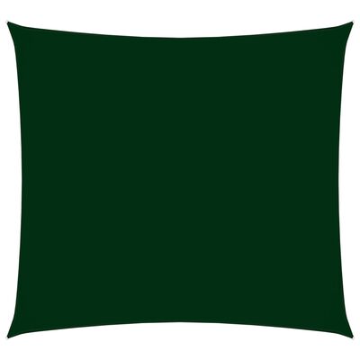 vidaXL Платно-сенник, Оксфорд текстил, квадратно, 4x4 м, тъмнозелено