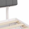 vidaXL Леглова рамка с тапицирана гръбна част Светлосиво 90 x 190 cm