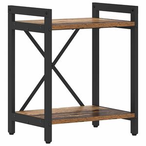 vidaXL Рафт за книги 40 x 30 x 50 cm Инженерна дървесина Старо дърво