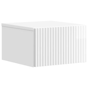 vidaXL Спален шкаф с монтаж на стена Бял гланц 33 x 34,5 x 20 см
