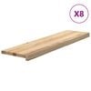 vidaXL Стълбищни стъпала, 8 бр, 100x30x2 см, необработен масивен дъб