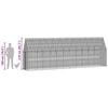 vidaXL Клетка за пилета 2 pcs Сребрист 600 x 100 x 210 см