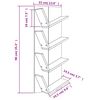 vidaXL Стенен рафт за книги, 4 нива, дъб сонома, 33x16x90 см