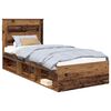 vidaXL Рамка за легло Старо дърво 90 x 190 cm Солидно борово дърво