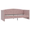 vidaXL Дневно легло, USB, розово кадифе, 90х200 см