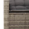 vidaXL Бистро комплект с възглавници 3 части сив полиратан и акация