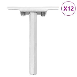 vidaXL Плаващи скоби за рафтове 12бр. невидими Ø12x100 мм