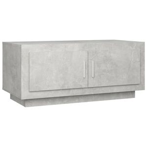 vidaXL Кафе маса, бетонно сива, 102x50x45 см, инженерно дърво
