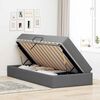 vidaXL Легло с място за съхранение и матрак Тъмен сив 90 x 190 cm