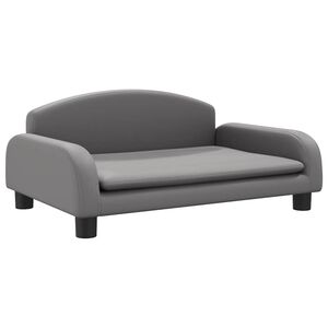 vidaXL Детски диван сив 70x45x30 см изкуствена кожа